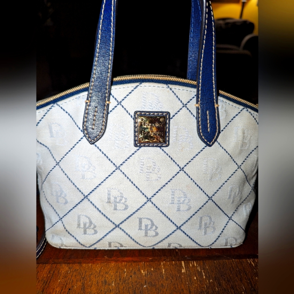 Dooney and Bourke navy and white purse